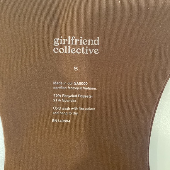 Girlfriend Collective Paloma Bra in color “Earth” - Picture 4 of 6